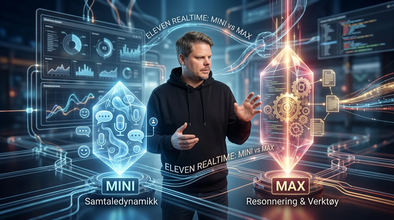 Jan Sverre i en visuell tolkning av Eleven Realtime voice agents