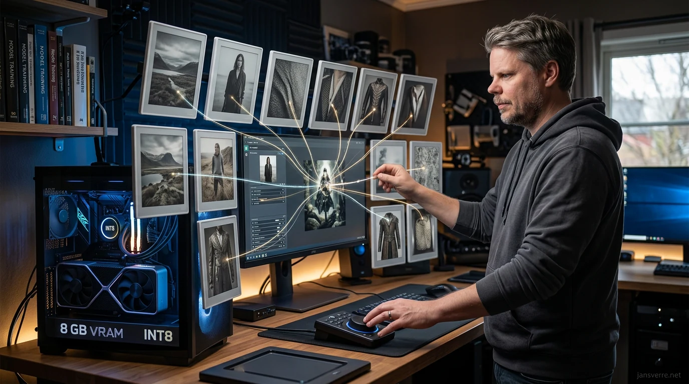 Jan Sverre utforsker FLUX 3 Image Klein på en lokal AI-arbeidsstasjon