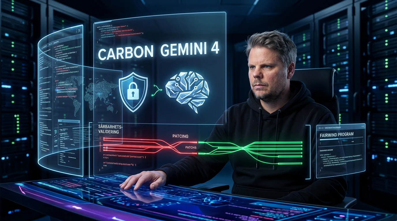 Jan Sverre i et visuelt cyberforsvar rundt Gemini 4 Carbon