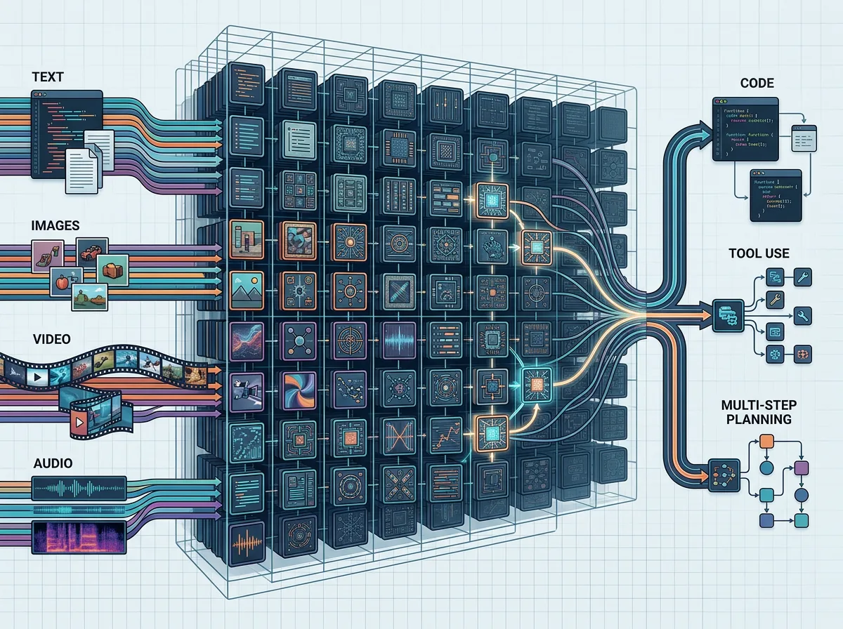 Multimodal arkitektur viser Muse Spark Open som lokal agentmodell med ekspertmoduler