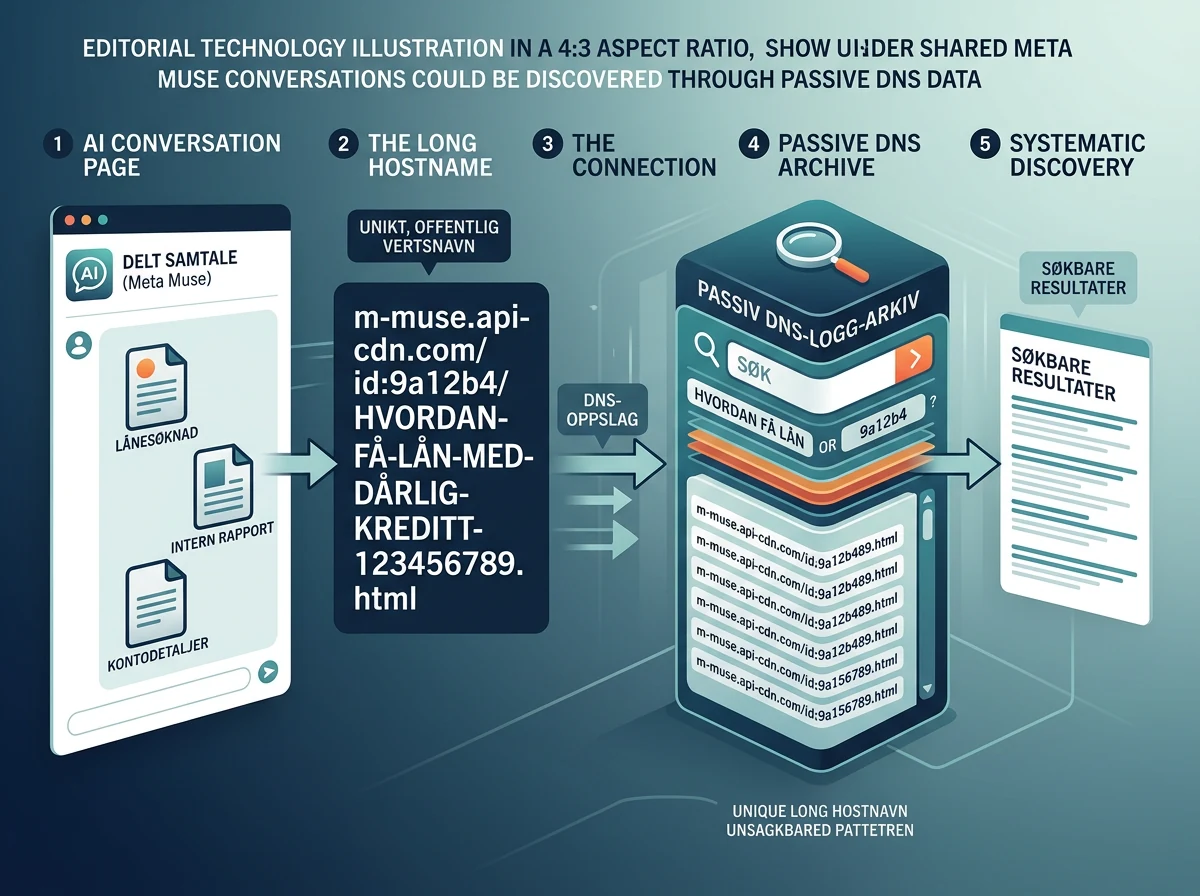 Delte Meta Muse-samtaler blir systematisk oppdaget gjennom passive DNS-data