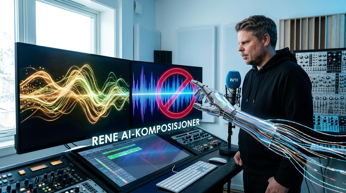 Jan Sverre illustrerer grensen mellom helgenererte AI-låter og menneskelig MGP-musikk