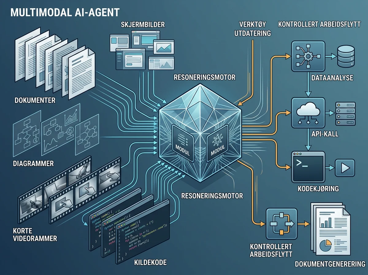 Multimodal AI-agent samler dokumenter, bilder, video, kode og verktøy i én arbeidsflyt