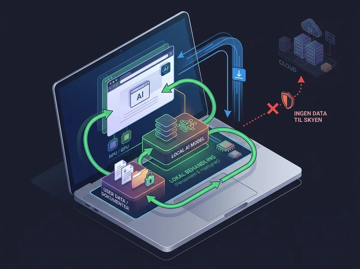 Local browser AI keeping user data on the computer instead of sending it to a cloud model